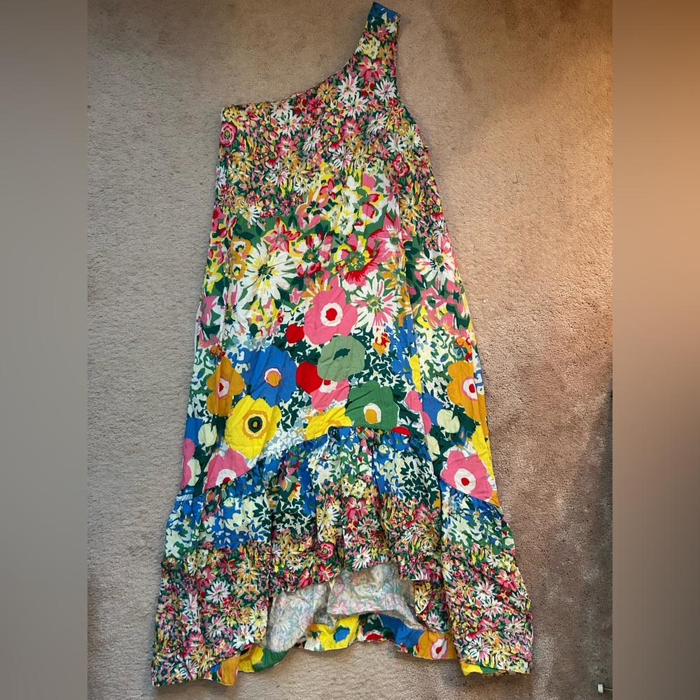 Anthropologie Multicolor One-Shoulder Dress - Picture 5 of 11